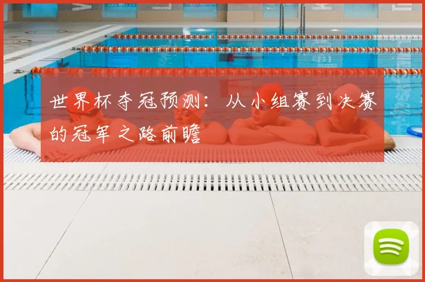 世界杯夺冠预测：从小组赛到决赛的冠军之路前瞻
